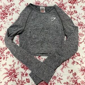 Gymshark Women's Heather Gray Cropped Seamless